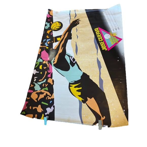 VTG 90s Poster Beach Volleyball Party 1991 Jose Cuervo Retro Bar Man Cave 24x35 - Picture 10 of 10